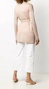 Silk waist-tied cardigan